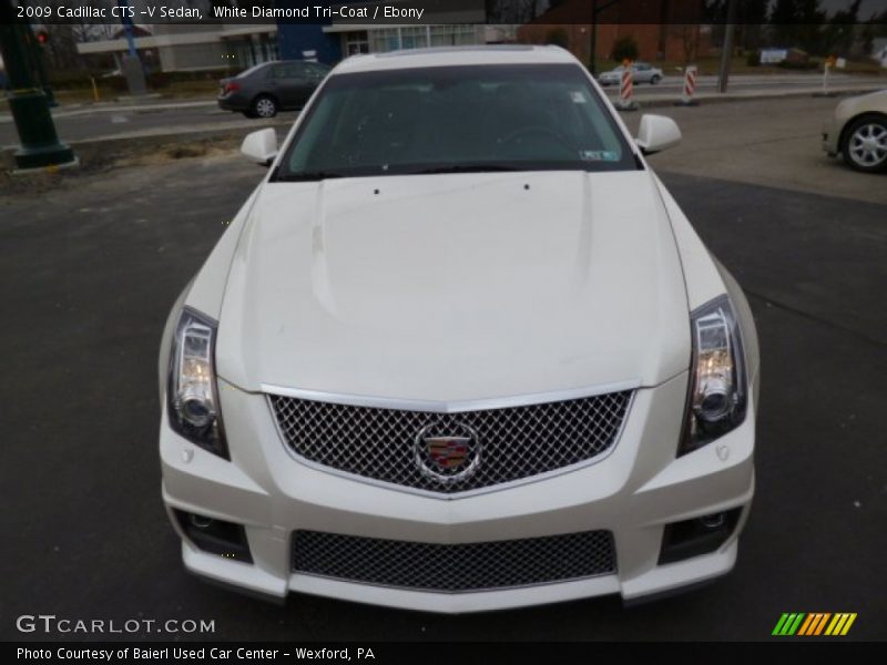 White Diamond Tri-Coat / Ebony 2009 Cadillac CTS -V Sedan