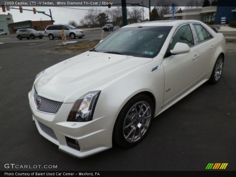 White Diamond Tri-Coat / Ebony 2009 Cadillac CTS -V Sedan