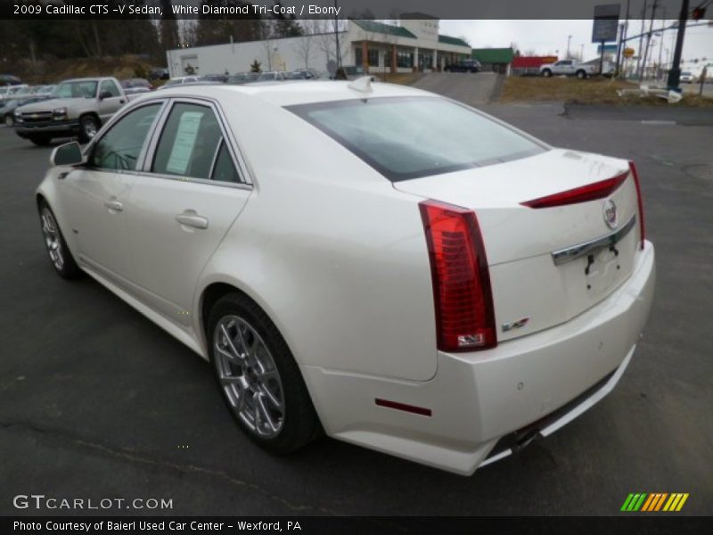 White Diamond Tri-Coat / Ebony 2009 Cadillac CTS -V Sedan