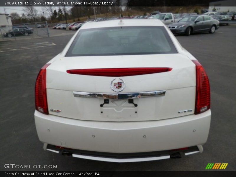 White Diamond Tri-Coat / Ebony 2009 Cadillac CTS -V Sedan