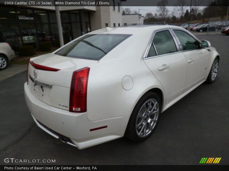 White Diamond Tri-Coat / Ebony 2009 Cadillac CTS -V Sedan
