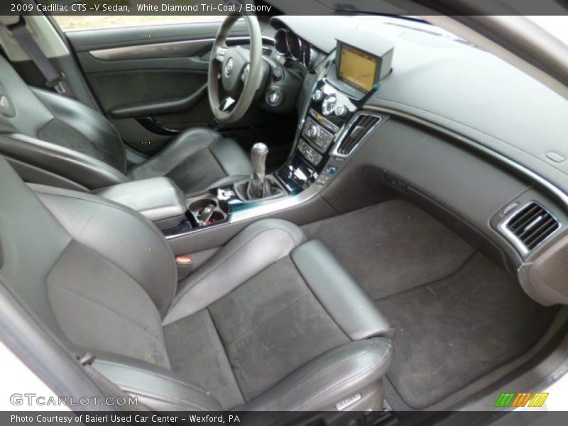 White Diamond Tri-Coat / Ebony 2009 Cadillac CTS -V Sedan