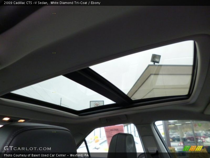 White Diamond Tri-Coat / Ebony 2009 Cadillac CTS -V Sedan