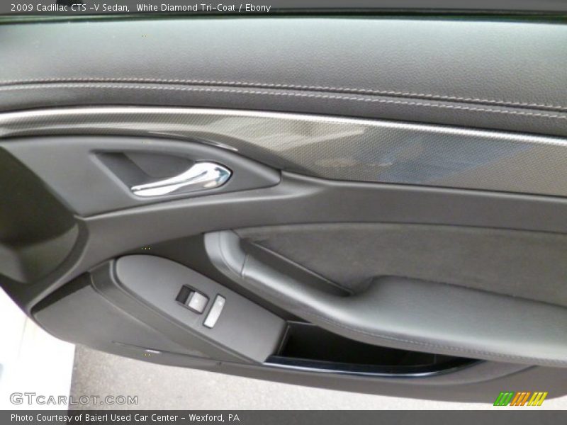 White Diamond Tri-Coat / Ebony 2009 Cadillac CTS -V Sedan