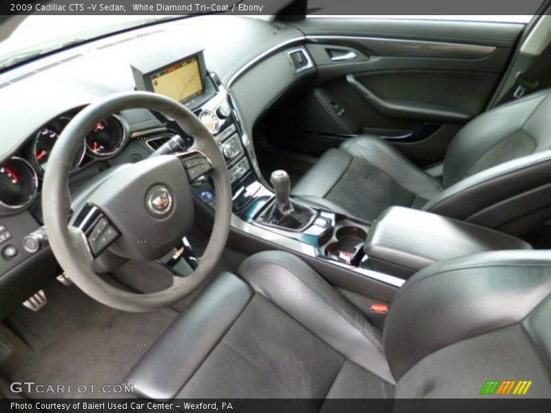 White Diamond Tri-Coat / Ebony 2009 Cadillac CTS -V Sedan