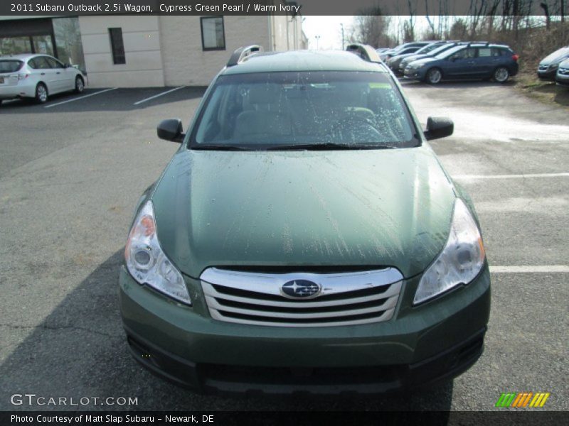 Cypress Green Pearl / Warm Ivory 2011 Subaru Outback 2.5i Wagon