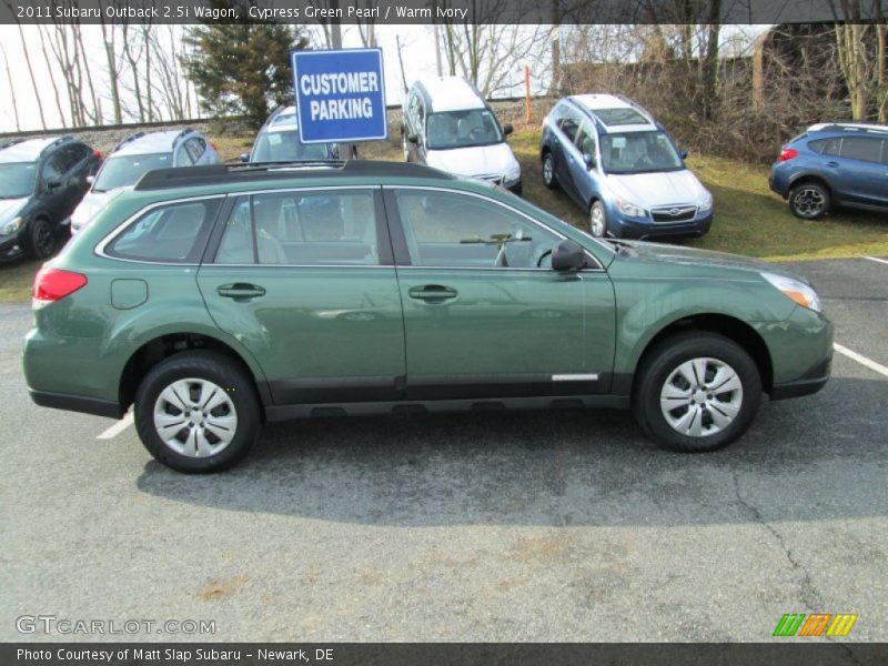 Cypress Green Pearl / Warm Ivory 2011 Subaru Outback 2.5i Wagon