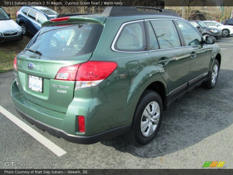 Cypress Green Pearl / Warm Ivory 2011 Subaru Outback 2.5i Wagon