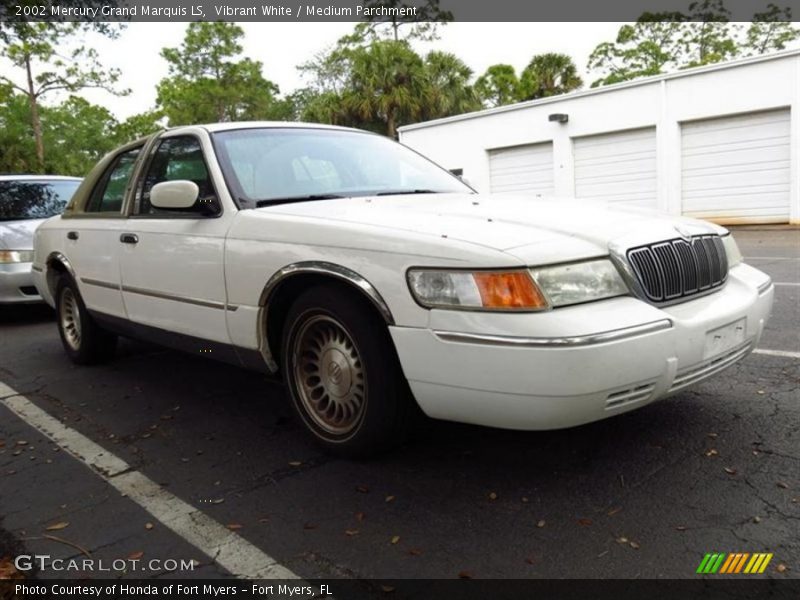 Vibrant White / Medium Parchment 2002 Mercury Grand Marquis LS