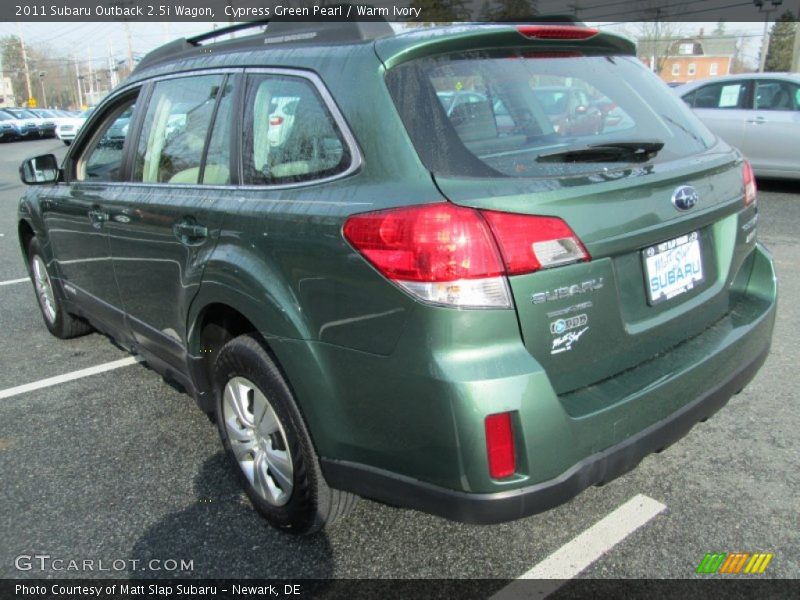 Cypress Green Pearl / Warm Ivory 2011 Subaru Outback 2.5i Wagon
