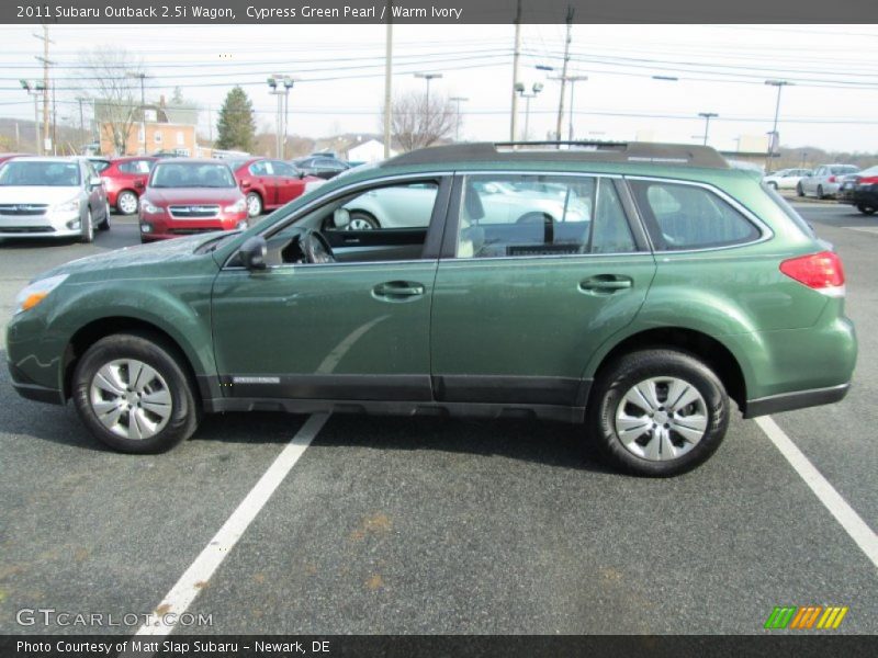 Cypress Green Pearl / Warm Ivory 2011 Subaru Outback 2.5i Wagon