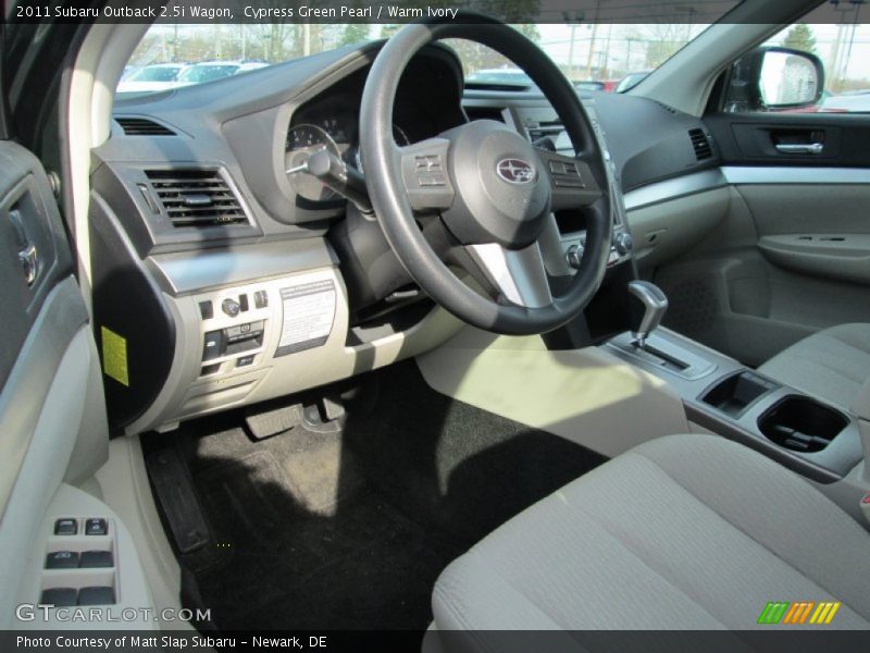 Cypress Green Pearl / Warm Ivory 2011 Subaru Outback 2.5i Wagon