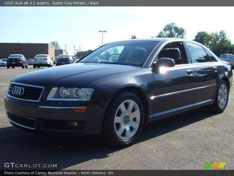 Oyster Grey Metallic / Black 2005 Audi A8 4.2 quattro