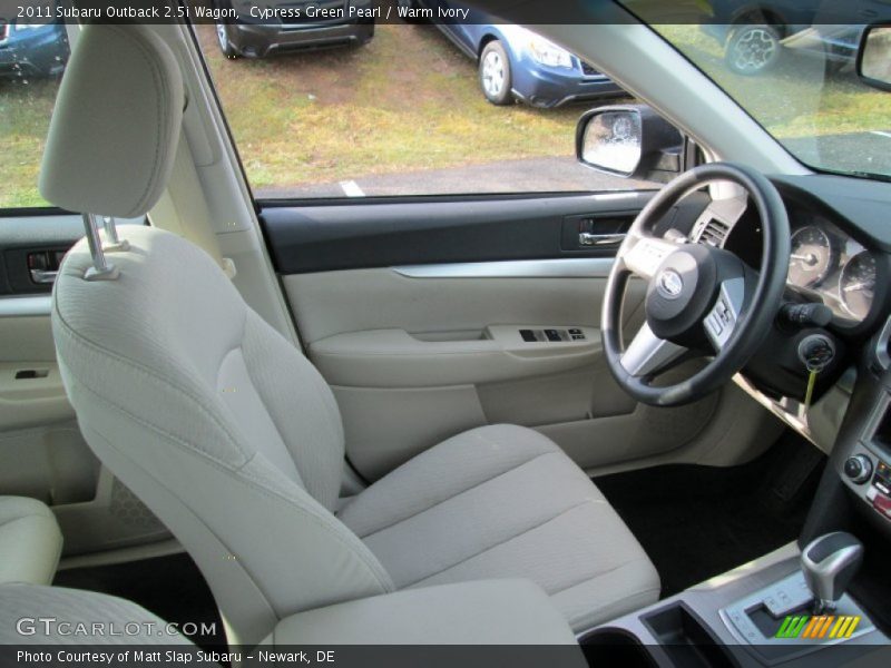 Cypress Green Pearl / Warm Ivory 2011 Subaru Outback 2.5i Wagon