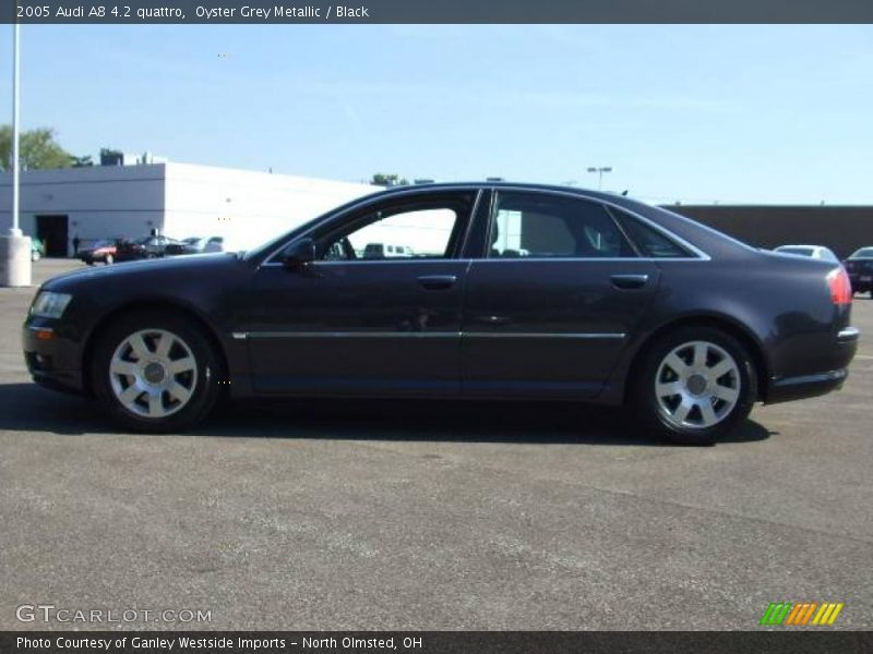 Oyster Grey Metallic / Black 2005 Audi A8 4.2 quattro