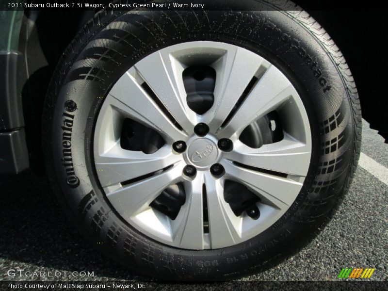 Cypress Green Pearl / Warm Ivory 2011 Subaru Outback 2.5i Wagon