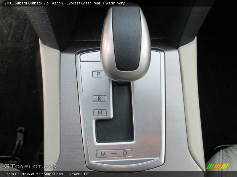 Cypress Green Pearl / Warm Ivory 2011 Subaru Outback 2.5i Wagon