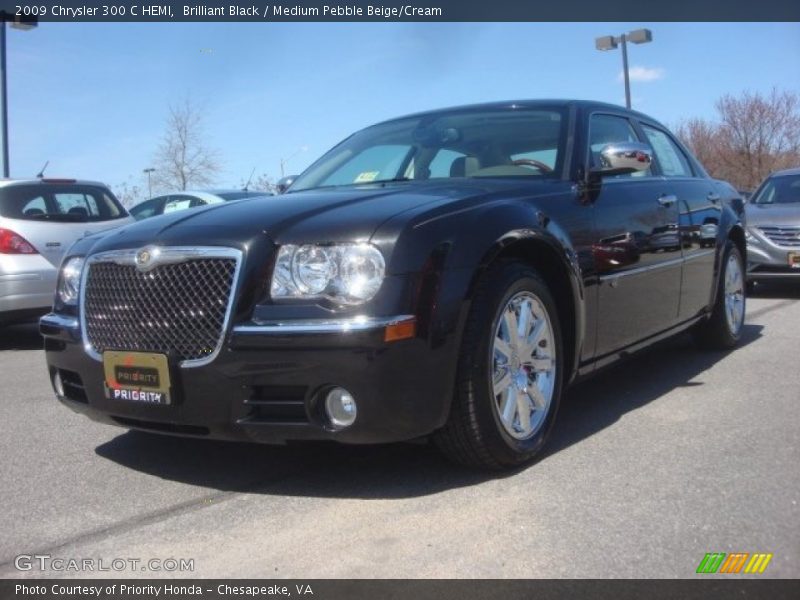 Brilliant Black / Medium Pebble Beige/Cream 2009 Chrysler 300 C HEMI