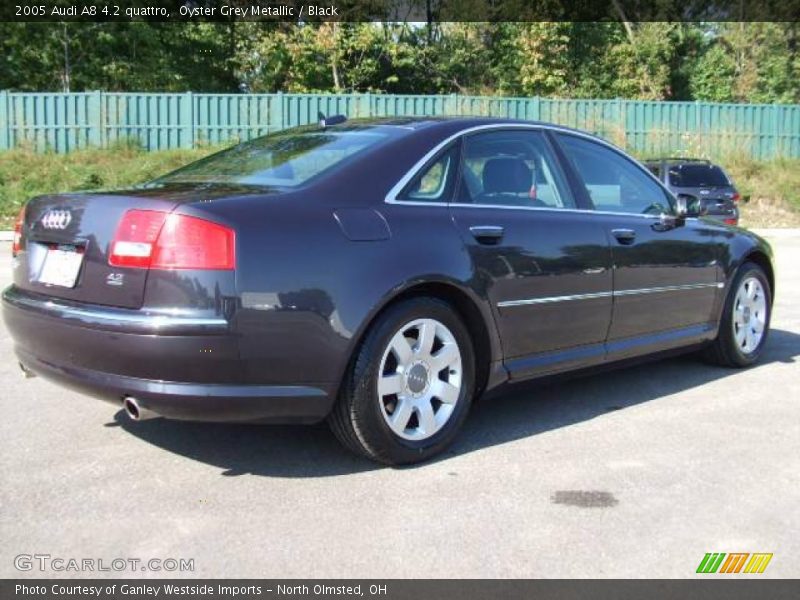Oyster Grey Metallic / Black 2005 Audi A8 4.2 quattro