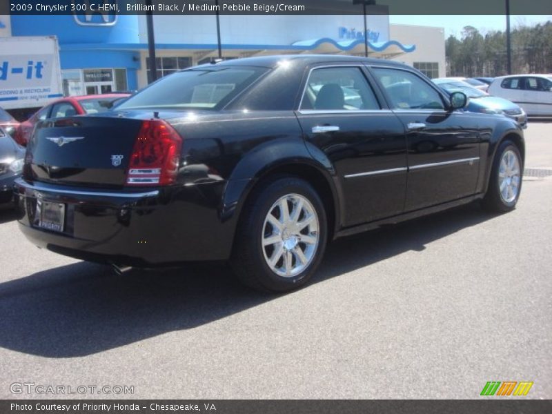 Brilliant Black / Medium Pebble Beige/Cream 2009 Chrysler 300 C HEMI