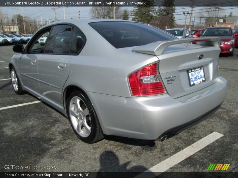 Brilliant Silver Metallic / Off-Black 2006 Subaru Legacy 2.5i Special Edition Sedan