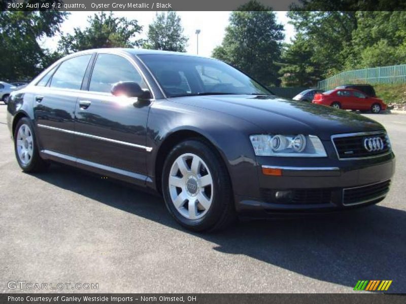 Oyster Grey Metallic / Black 2005 Audi A8 4.2 quattro