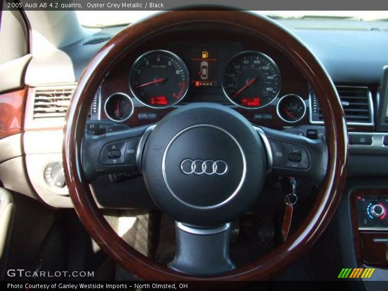 Oyster Grey Metallic / Black 2005 Audi A8 4.2 quattro