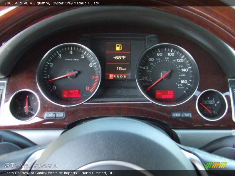 Oyster Grey Metallic / Black 2005 Audi A8 4.2 quattro