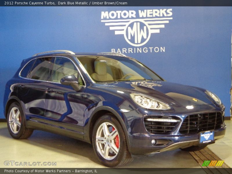 Dark Blue Metallic / Umber Brown/Cream 2012 Porsche Cayenne Turbo