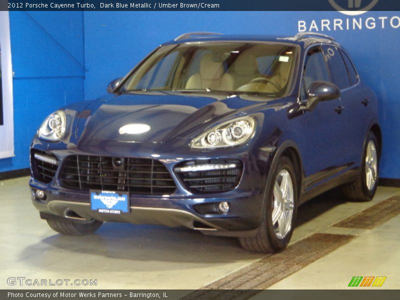 Dark Blue Metallic / Umber Brown/Cream 2012 Porsche Cayenne Turbo