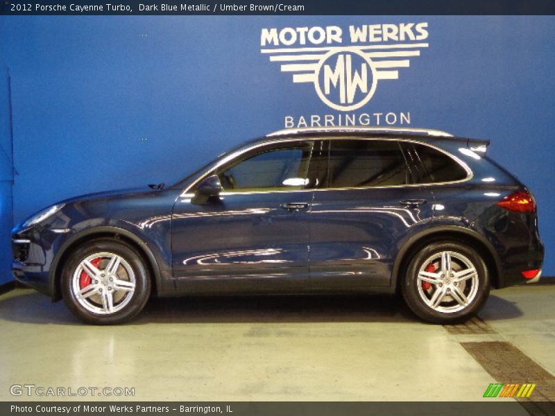 Dark Blue Metallic / Umber Brown/Cream 2012 Porsche Cayenne Turbo