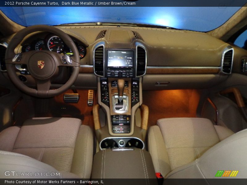 Dark Blue Metallic / Umber Brown/Cream 2012 Porsche Cayenne Turbo