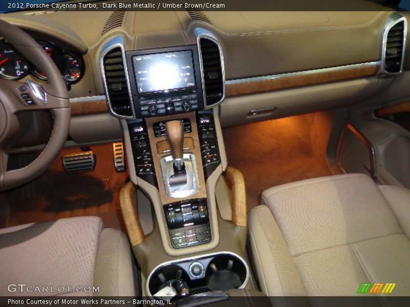 Dark Blue Metallic / Umber Brown/Cream 2012 Porsche Cayenne Turbo