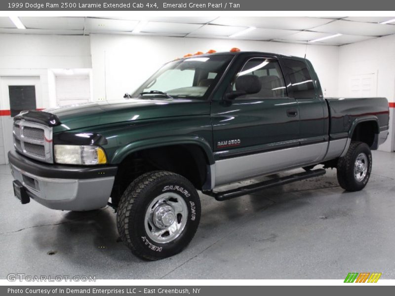 Emerald Green Pearl / Tan 1999 Dodge Ram 2500 Laramie Extended Cab 4x4