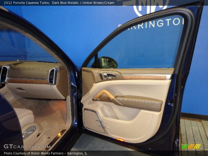 Dark Blue Metallic / Umber Brown/Cream 2012 Porsche Cayenne Turbo