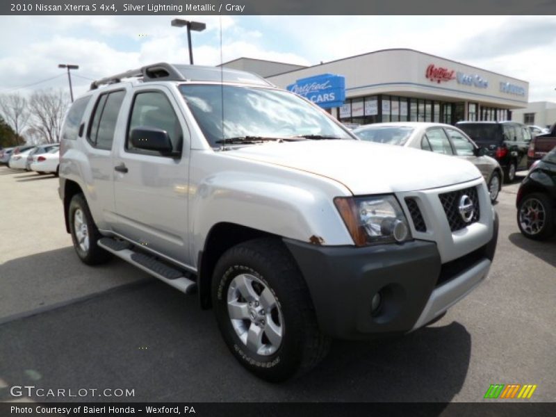 Silver Lightning Metallic / Gray 2010 Nissan Xterra S 4x4