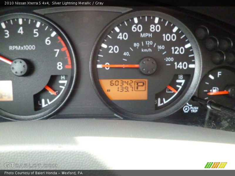 Silver Lightning Metallic / Gray 2010 Nissan Xterra S 4x4