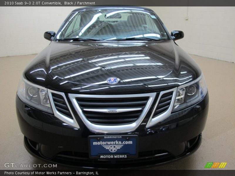 Black / Parchment 2010 Saab 9-3 2.0T Convertible