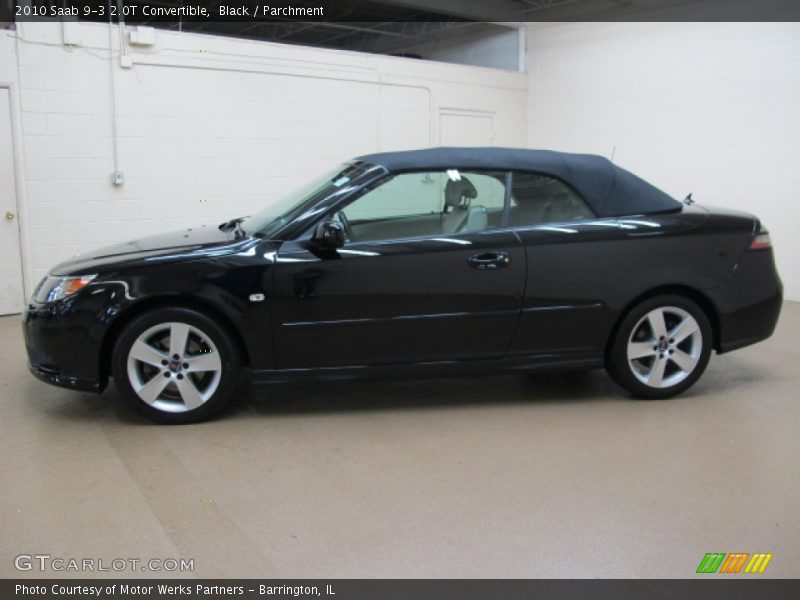 Black / Parchment 2010 Saab 9-3 2.0T Convertible