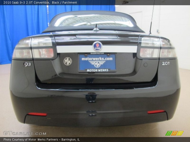 Black / Parchment 2010 Saab 9-3 2.0T Convertible