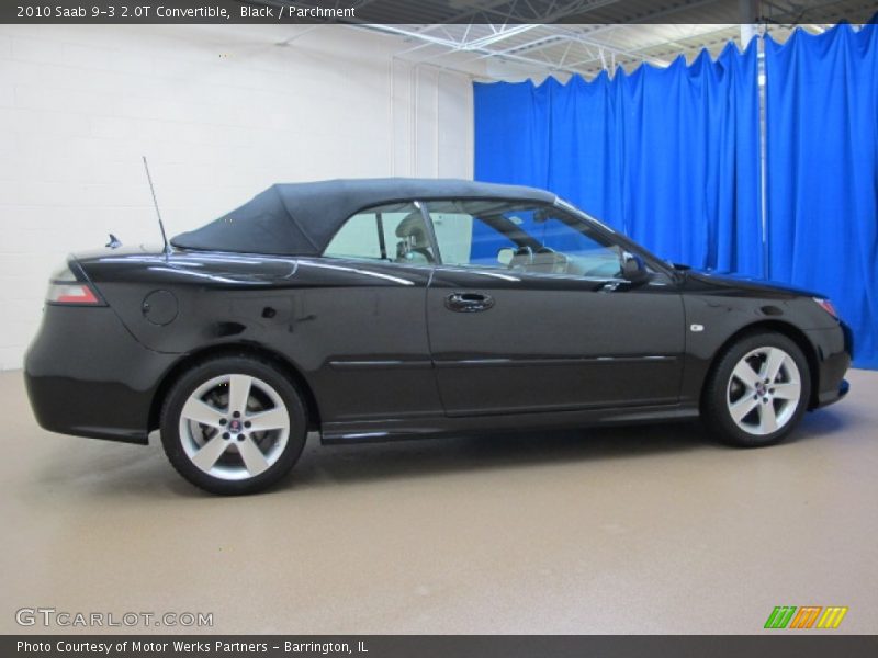 Black / Parchment 2010 Saab 9-3 2.0T Convertible