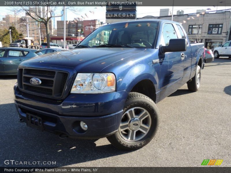 Dark Blue Pearl Metallic / Medium/Dark Flint 2008 Ford F150 STX SuperCab 4x4
