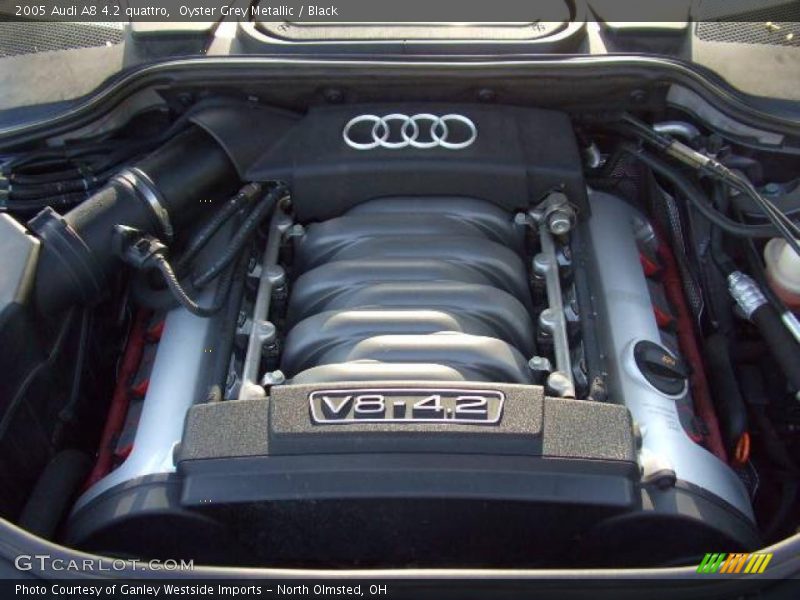 Oyster Grey Metallic / Black 2005 Audi A8 4.2 quattro
