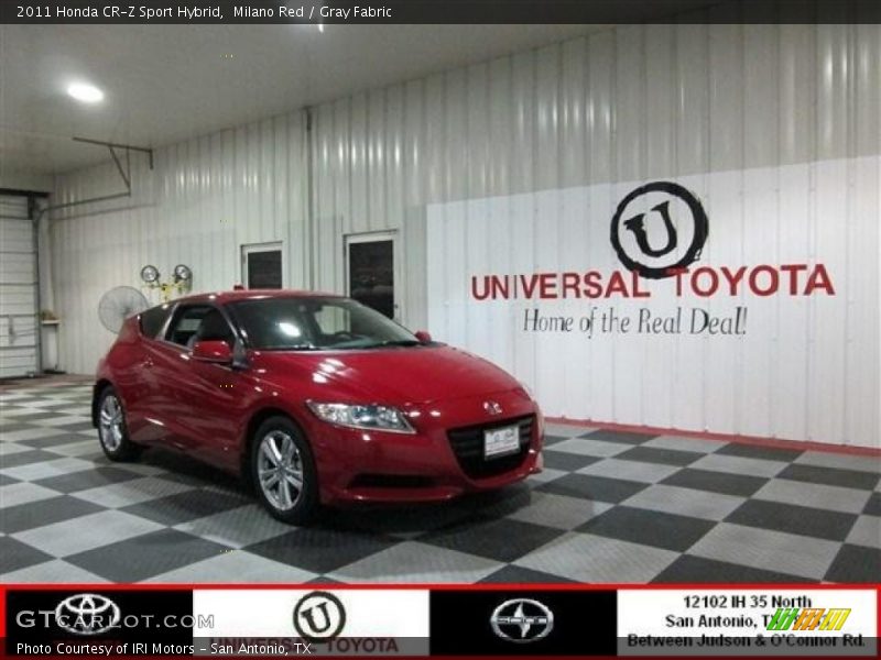 Milano Red / Gray Fabric 2011 Honda CR-Z Sport Hybrid