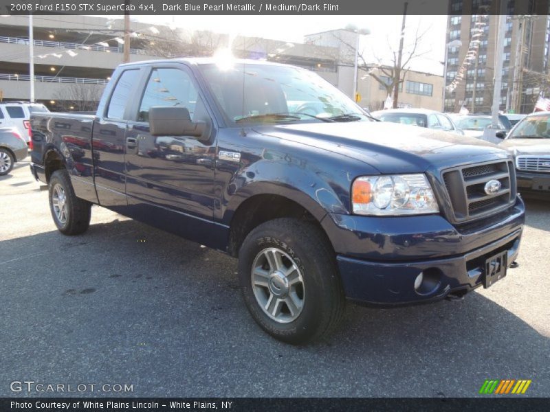 Dark Blue Pearl Metallic / Medium/Dark Flint 2008 Ford F150 STX SuperCab 4x4