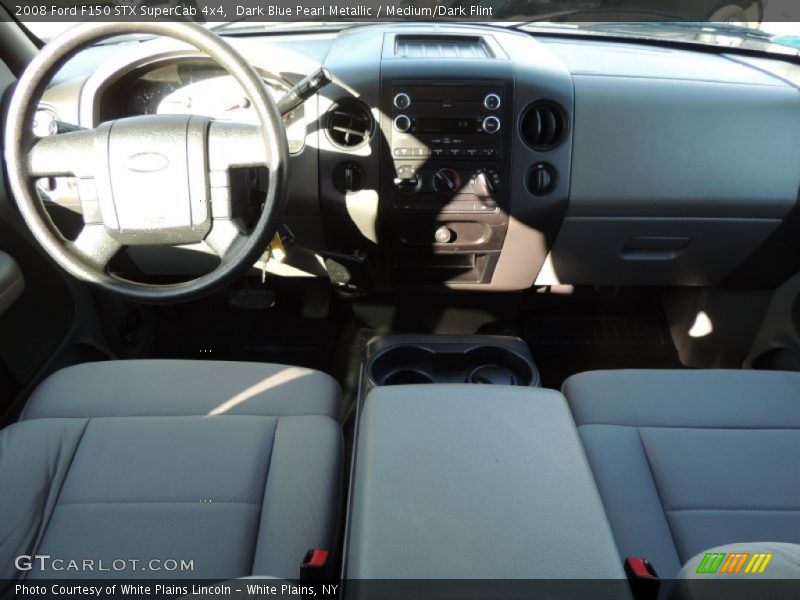 Dark Blue Pearl Metallic / Medium/Dark Flint 2008 Ford F150 STX SuperCab 4x4