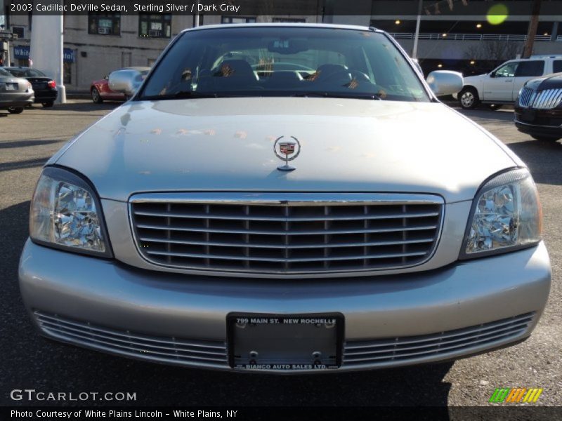 Sterling Silver / Dark Gray 2003 Cadillac DeVille Sedan