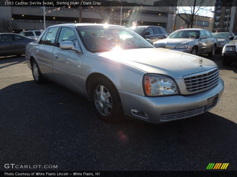 Sterling Silver / Dark Gray 2003 Cadillac DeVille Sedan