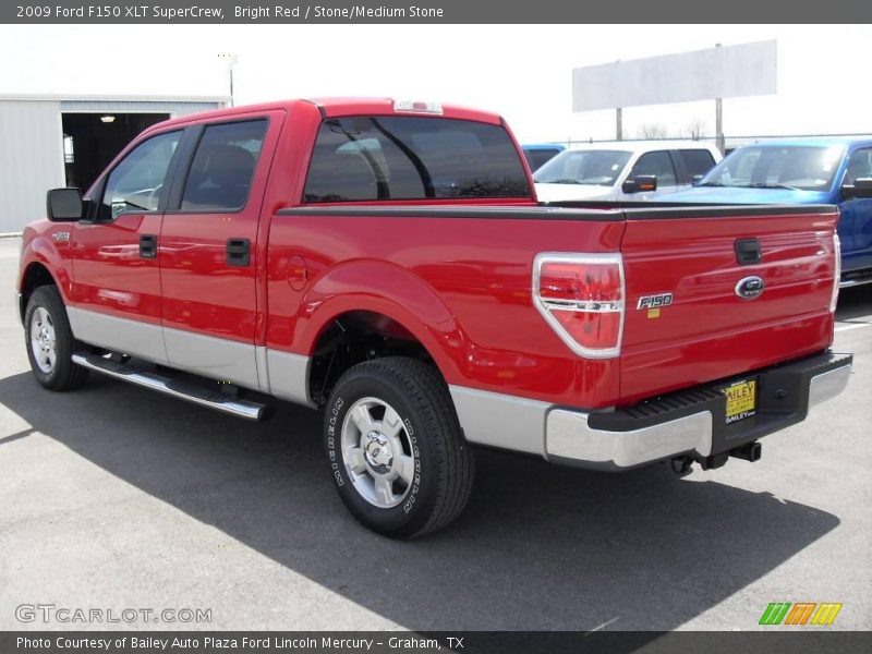 Bright Red / Stone/Medium Stone 2009 Ford F150 XLT SuperCrew