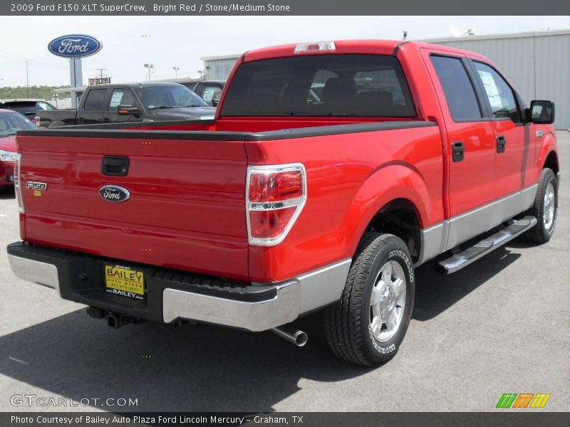 Bright Red / Stone/Medium Stone 2009 Ford F150 XLT SuperCrew